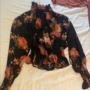 Floral Smocked Women's Top